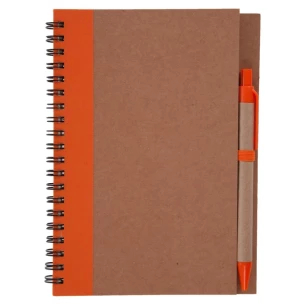 Bloc de notas Eco3 con bolígrafo - Naranja