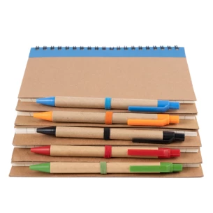 Bloc de notas Eco3 con bolígrafo - Verde
