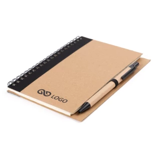 Bloc de notas Eco3 con bolígrafo - Verde