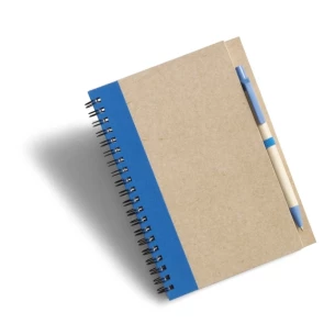 Bloc de notas Eco3 con bolígrafo - Azul