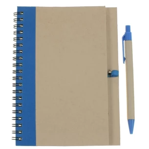 Bloc de notas Eco3 con bolígrafo - Azul