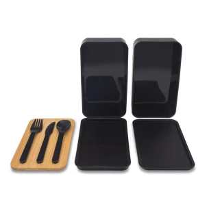 Fiambrera doble Victor - Negra