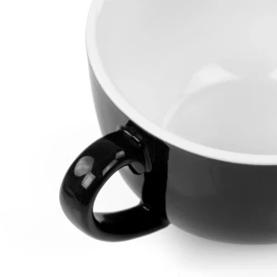 SIMPLE taza con platillo 220 ml - Negro