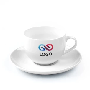 SIMPLE taza con platillo 220 ml - Blanco