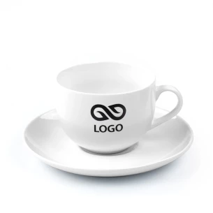 SIMPLE taza con platillo 220 ml - Blanco