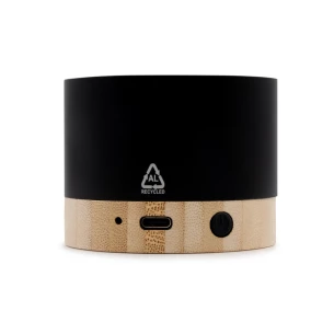 Altavoz inalámbrico de 3 W fabricado con aluminio reciclado - Jaquann - negro