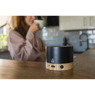 Altavoz inalámbrico de 3 W fabricado con aluminio reciclado - Jaquann - negro