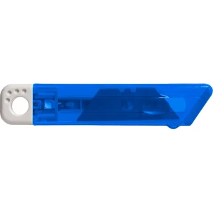 Cuchillo para papel pintado con mecanismo de seguridad Rabel - azul claro