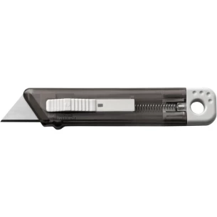 Cuchillo para papel pintado con mecanismo de seguridad Rabel - negro