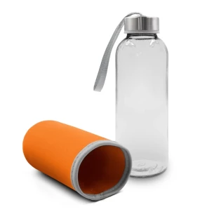 Botella de cristal de 420 ml Bob - naranja