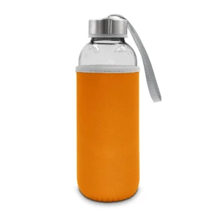 Botella de cristal de 420 ml Bob - naranja