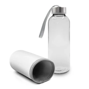 Botella de cristal de 420 ml Bob - blanca