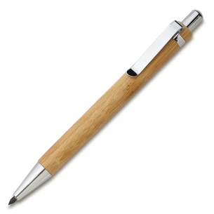 Bolígrafo/lápiz de bambú de uso indefinido con estuche Lakimus - beige