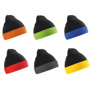 Gorro de invierno Arctos - Lima/Negro