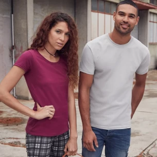 Camiseta Ringspun Premium - Naranja