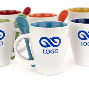 Taza con cuchara - Spoon - Amarillo