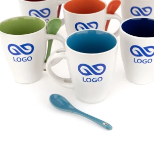 Taza con cuchara - Spoon - Amarillo