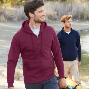 Sudadera con capucha y cremallera FOTL - Borgoña