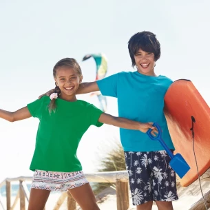 Camiseta infantil FOTL ValueWeight - Azul marino Melange