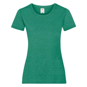 Camiseta FOTL Lady-Fit ValueWeight - Verde Melange