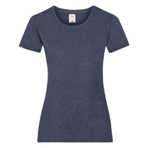 Camiseta FOTL Lady-Fit ValueWeight - Azul Marino Melange