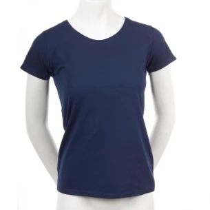 Camiseta FOTL Lady-Fit ValueWeight - Azul Marino Melange
