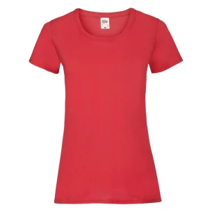 Camiseta FOTL Lady-Fit ValueWeight - Roja