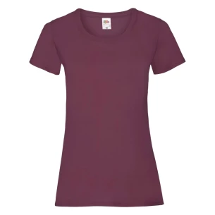 Camiseta FOTL Lady-Fit ValueWeight - Borgoña