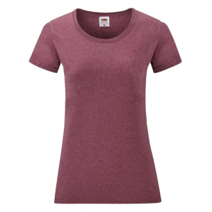Camiseta FOTL Lady-Fit ValueWeight - Maroon Melange