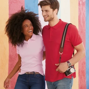 Polo de mujer Fruit Of The Loom Premium - Rojo