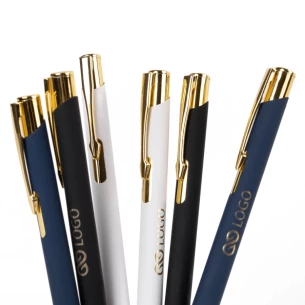 Bolígrafo dorado - Negro