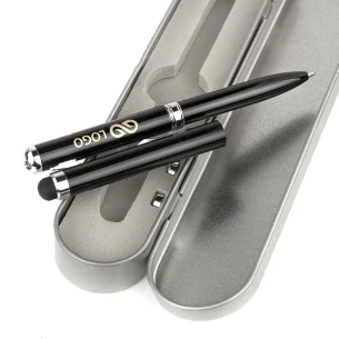Bolígrafo en estuche Laser - Negro