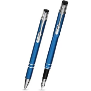 Juego de bolígrafo + pluma Cosmo - Azul