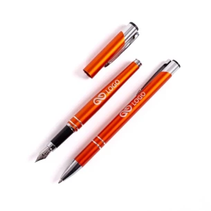 Juego de bolígrafo + pluma Cosmo - Rojo