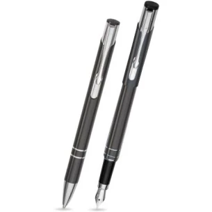 Juego de bolígrafo + pluma Cosmo - Negro