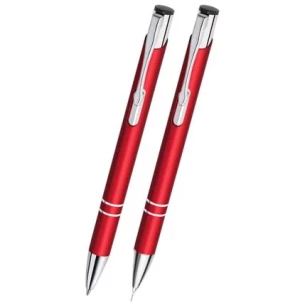Juego de bolígrafo y portaminas Cosmo - Rojo