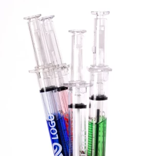 Bolígrafo jeringa - Azul