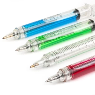 Bolígrafo jeringa - Azul