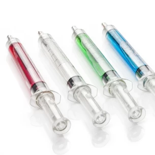 Bolígrafo jeringa - Azul